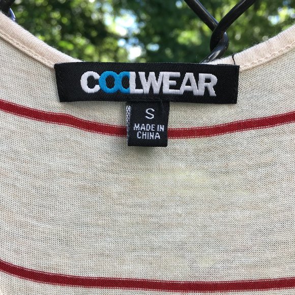 Coolwear Cream & Red Striped Tank - Picture 4 of 4
